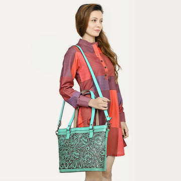 American Darling Tote Hand Tooled Genuine Leather Western Women Bag Handbag Purse | Travel Bags College Casual